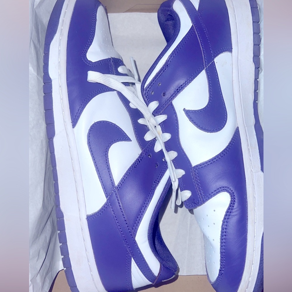 Nike court purple dunks